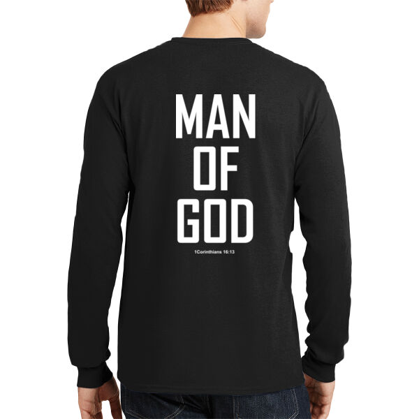 Man of God - DryBlend ® 50 Cotton/50 Poly Long Sleeve T Shirt Thumbnail